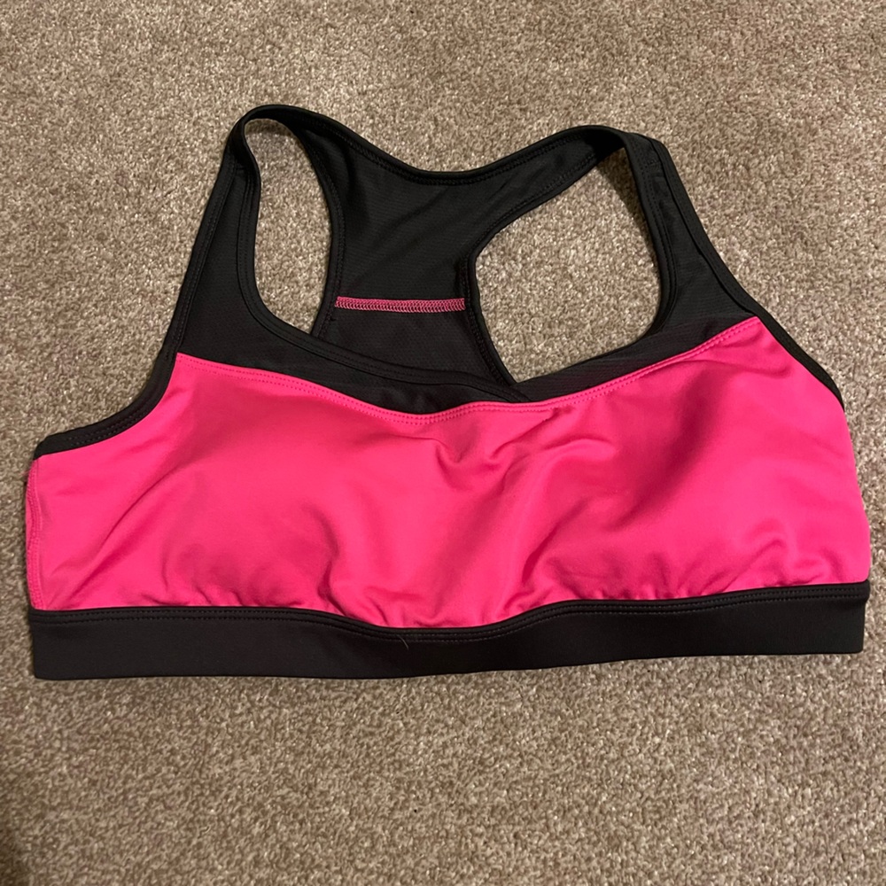 Tek gear pink and black sports bra - Picture 1 of 3
